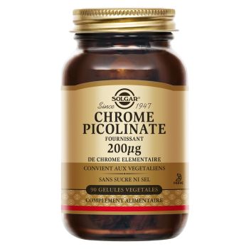 Chrome Picolinate 200 µg Solgar - boîte de 90 gélules végétales
