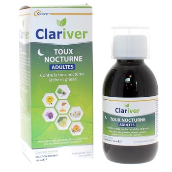 Clariver Toux nocturne adultes Cooper - flacon de 150 ml