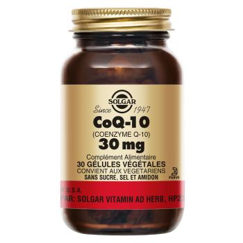 CoQ 10 30mg antioxydant Solgar - pot de 30 gélules