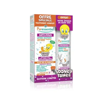 Coffret anti-poux édition limitée Looney Tunes Puressentiel - coffret de 3 produits