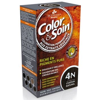 Color & soin coloration permanente chatain naturel 4N Les 3 chênes - 1 kit