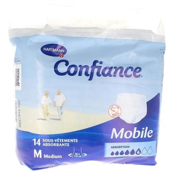 Confiance mobile absorption 6 taille M - 14 sous-vêtements absorbants