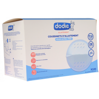 Coussinets d'Allaitement Ultra-fins Dodie - boîte de 100 coussinets