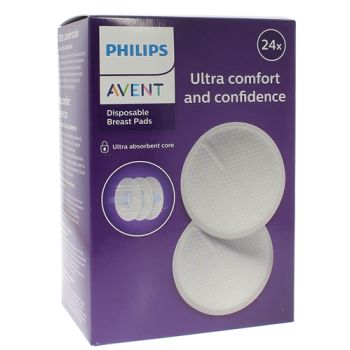 Coussinets d'allaitements jetables jour/nuit Avent - Boite de 24 coussinets