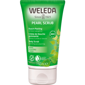 Crème de douche gommante au bouleau bio Weleda - tube de 150 ml