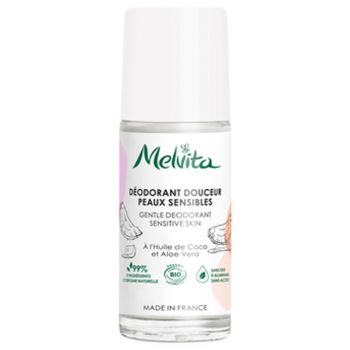 Déodorant douceur peaux sensibles bio Melvita - roll-on de 50 ml