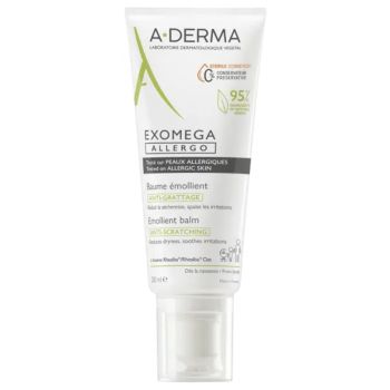 Exomega Allergo Baume émollient anti-grattage A-Derma - tube de 200 ml
