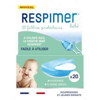 Filtres protecteurs bébé Respimer - boîte de 20 filtres