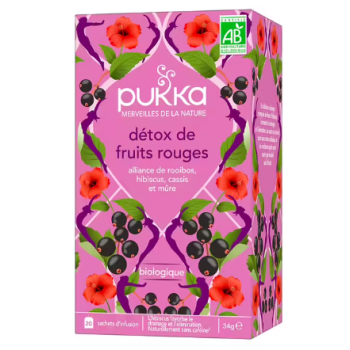 Détox de fruits rouges Pukka - boite de 20 sachets
