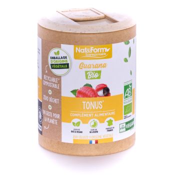 Guarana Bio Ecoresponsable Nat&Form - Boite de 200 gélules