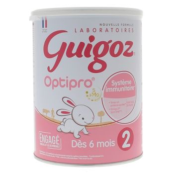 Guigoz optipro lait 2ème âge dès 6 mois - pot de 780 g