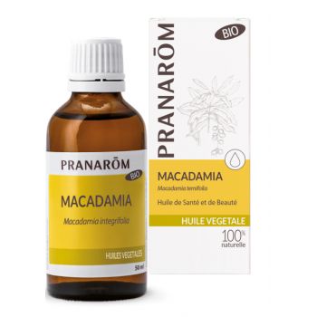 Huile végétale BIO Macadamia Pranarôm - flacon de 50 ml