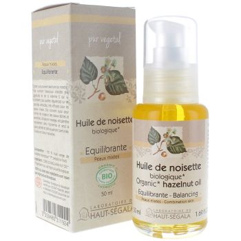 Huile de Noisette Bio Équilibrante Laboratoire Haut-Ségala - flacon de 50 ml