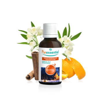 Huiles essentielles bio pour diffusion cocooning Puressentiel - flacon de 30 ml