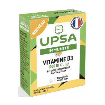 Immunité Vitamine D3 1000 UI UPSA - boîte de 30 comprimés