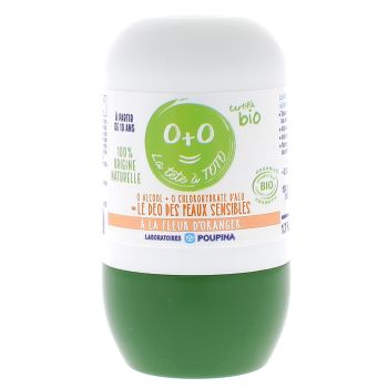 La Tête à Toto Déodorant enfant 48h peaux sensibles fleur d'oranger bio Poupina - roll-on de 50 ml