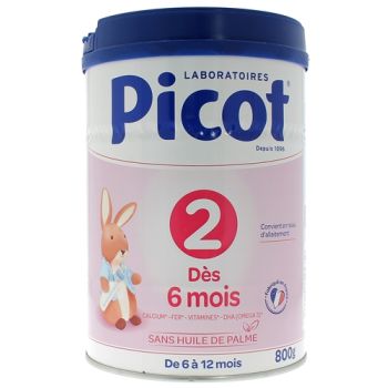 Lait poudre 2ème âge standard Picot - boite de 800g