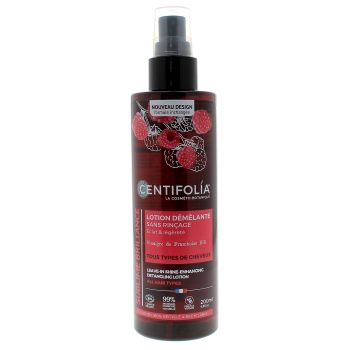 Lotion démêlante sans rinçage au vinaigre de framboise Centifolia - flacon de 200ml