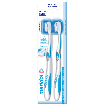 Brosse à dents Duo-Pack medium Meridol - lot de 2 brosses à dents