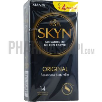 Skyn original sensations naturelles Manix - boîte de 10 préservatifs + 4 gratuits