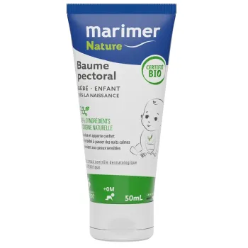 Marimer Baume pectoral bébé bio Gilbert - tube de 50ml