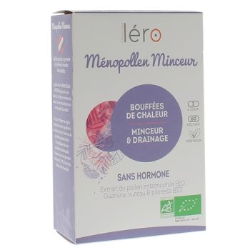 Ménopollen Minceur & bouffées de chaleur bio Léro - boîte de 60 gélules