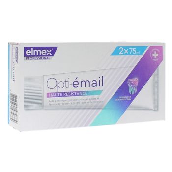 Opti-émail Dentifrice haute résistance Elmex - lot de 2 tubes de 75 ml