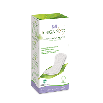 Protège-slips Classique extra-fin Organyc - boîte de 24 protège-slips