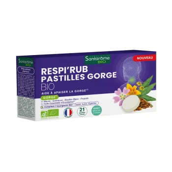 Respi'Rub pastilles gorge Santarome - boîte de 21 pastilles
