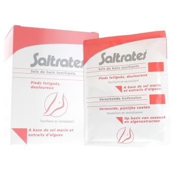 Sels de bain tonifiants pieds fatigués et douloureux Saltrates - boite de 10x20g