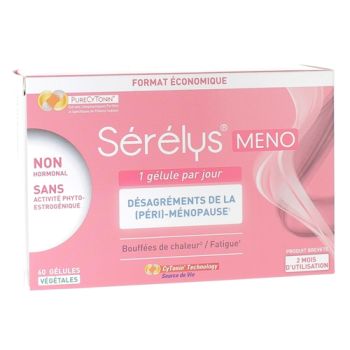 Sérélys Méno Désagréments de la (péri)-ménopause Sérélys - boîte de 60 gélules