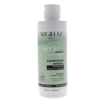 Shampooing minéral Argile Verte cheveux gras bio Argiletz - flacon de 200 ml