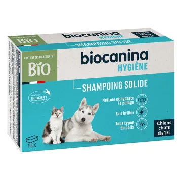 Shampooing solide chiens et chats dès 1kg Biocanina - pain de 100g