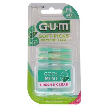 Soft-Picks Comfort flex Cool mint medium GUM - blister de 40 bâtonnets interdentaires