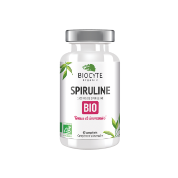 Spiruline bio tonus et immunité Biocyte - pilulier de 60 comprimés