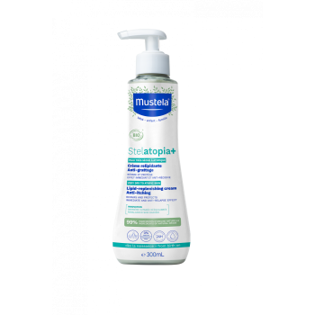 Stelatopia+ Crème relipidante anti-grattage bio Mustela - flacon-pompe de 300ml