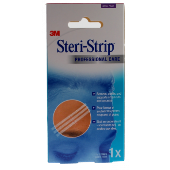 Steri-Strip Sutures cutanées adhésives 3M - boîte de 5 bandelettes de 3mm x 7,5cm