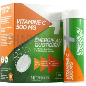 Vitamine C 500 mg énergie au quotidien Nutrisanté - Boite de 24 comprimés effervescents