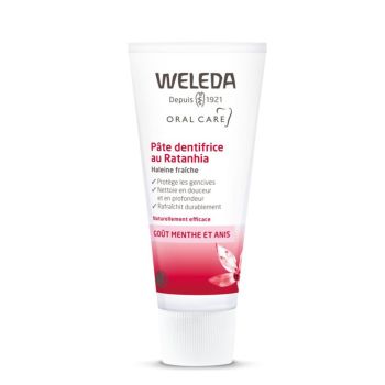 Pâte dentifrice au ratanhia Weleda - tube de 75 ml
