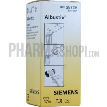 Albustix bandelettes réactives pour analyse d'urine - boite de 50 bandelettes