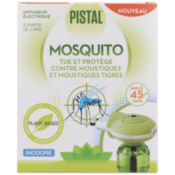 Mosquito diffuseur électrique anti-moustiques Pistal - diffuseur électrique + recharge de 30ml