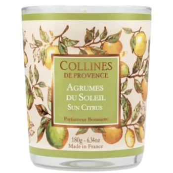Bougie parfumée agrumes du soleil Collines de Provence - pot de 180g
