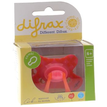 Tétine combi avec anneau 6+ mois Difrax - 1 tétine