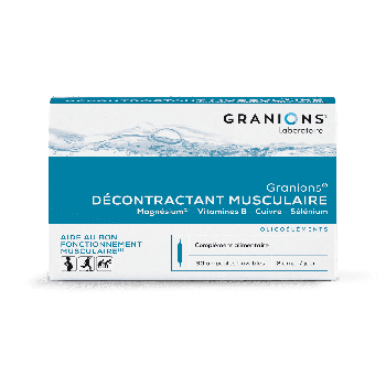 Décontractant musculaire Granions solution buvable en ampoule - boite de 30 ampoules