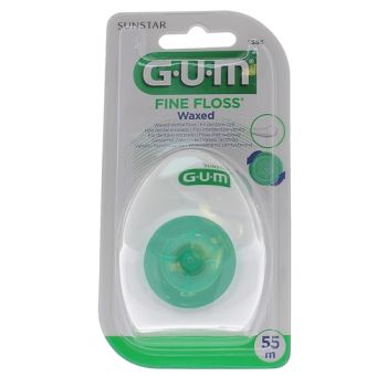 Fil dentaire fin et résistant fine floss Waxed Gum - 55 mètres
