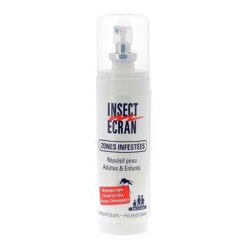 Spray répulsif anti-moustiques zones infestées Insect écran - Spray 100 ml
