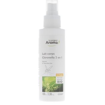 Lait corps Citronella 2 en 1 Le comptoir Aroma - 1 flacon 100mL