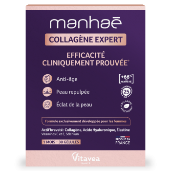 Manhaé Collagène Expert Vitavea - boîte de 30 gélules