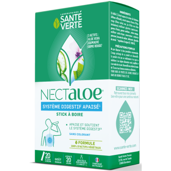 Nectaloe stick à boire Santé Verte - boite de 20 sticks