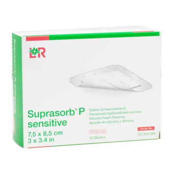 Suprasorb P Sensitive Border Lite - boite de 10 pièces de 7,5x8,5cm